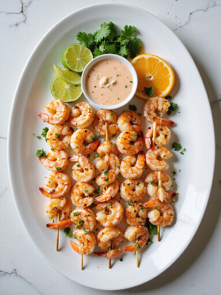 citrus marinated grilled shrimp skewers