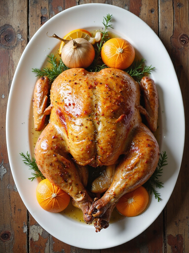 citrus thyme dry brined turkey