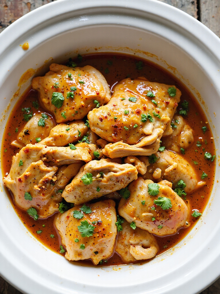 citrus vinegar slow cooked chicken