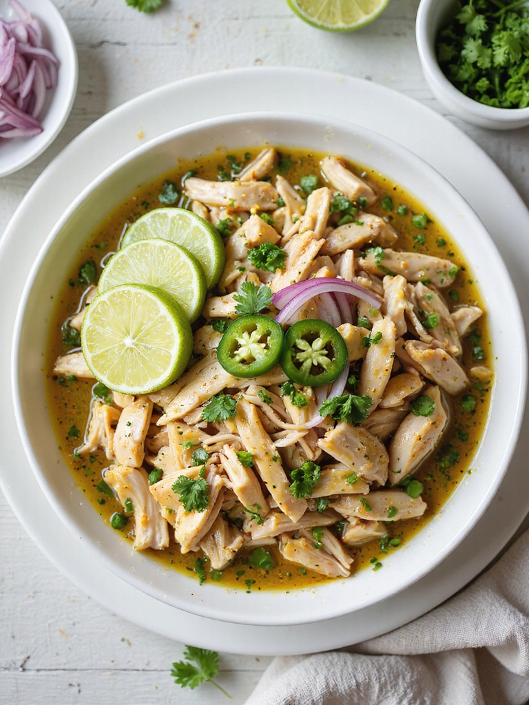 citrusy slow cooked shredded chicken