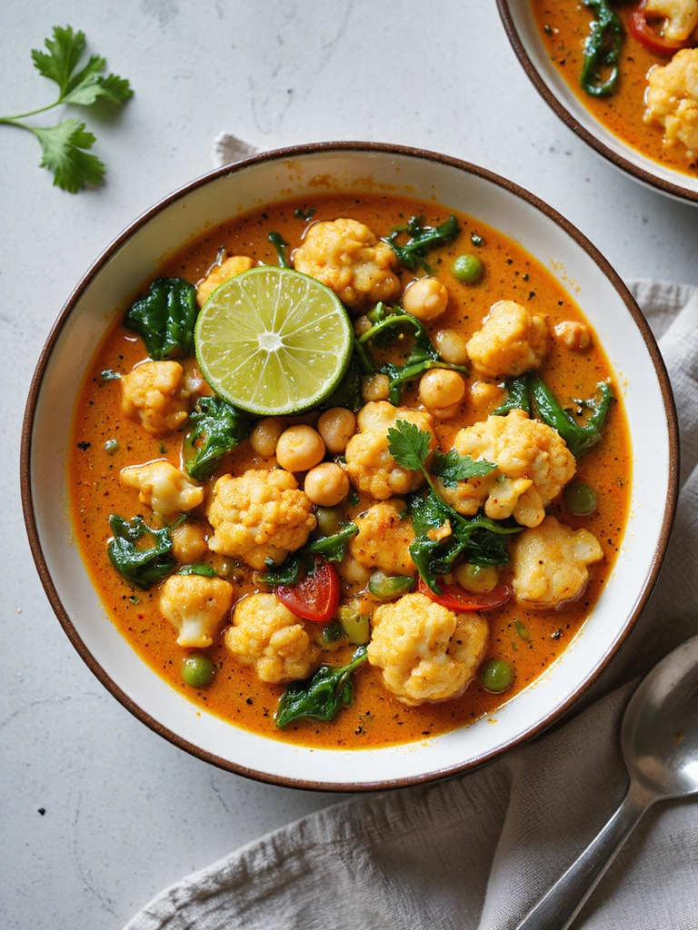coconut curry cauliflower stew