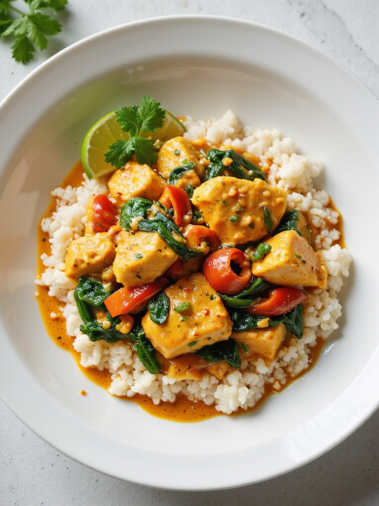 coconut curry chicken cauliflower