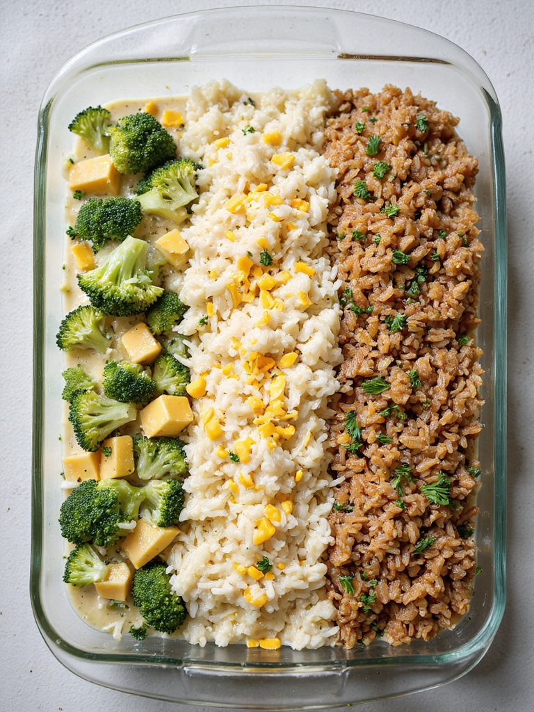 creamy broccoli rice casserole