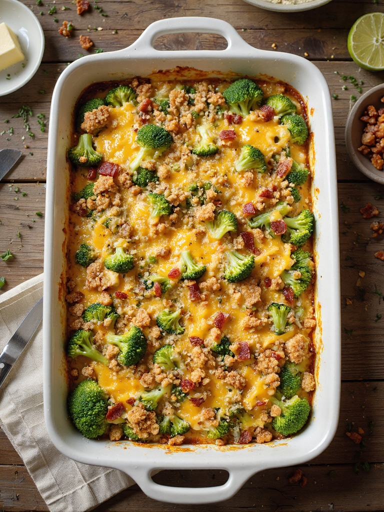 creamy broccoli rice casserole
