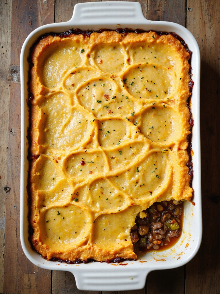 creamy centered golden topped sweet potatoes