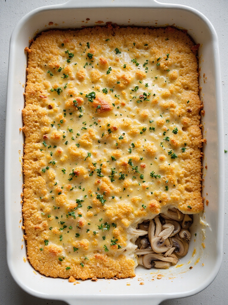 creamy chicken mushroom casserole crunch