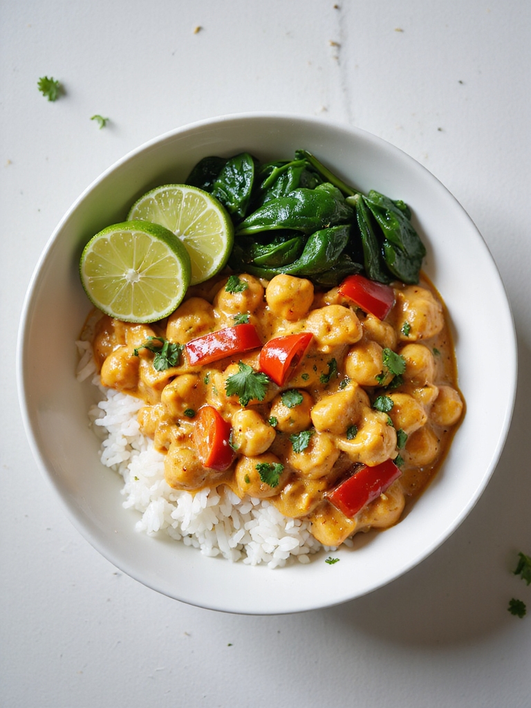 creamy coconut curry chickpeas