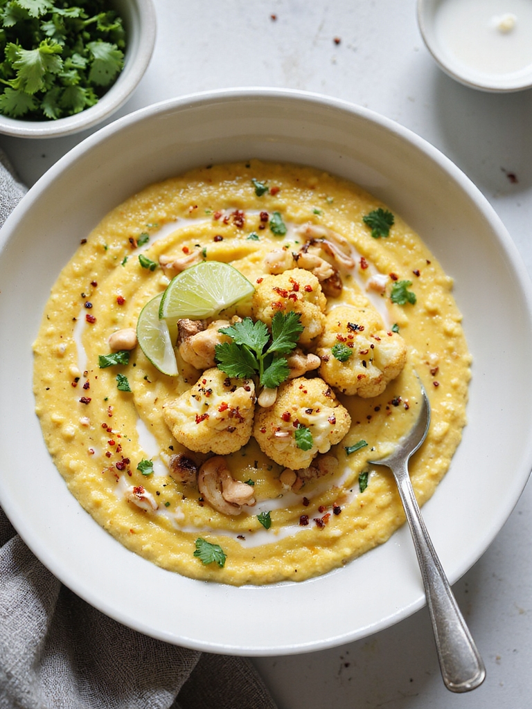 creamy coconut curry polenta