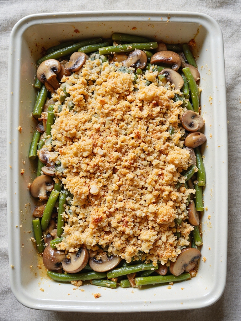 creamy coconut mushroom greenbeans