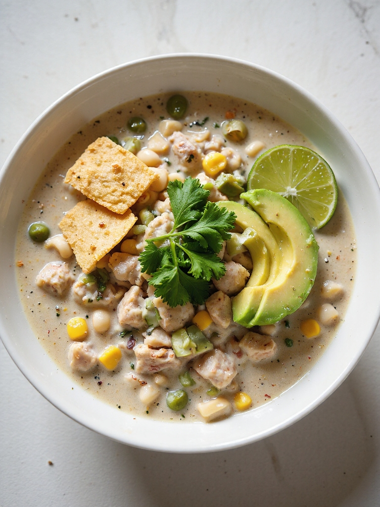 creamy cozy white turkey chili