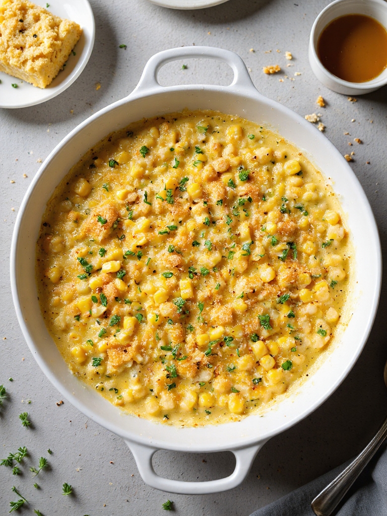 creamy herbed corn casserole