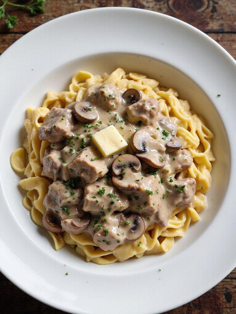 creamy instant pot pork stroganoff