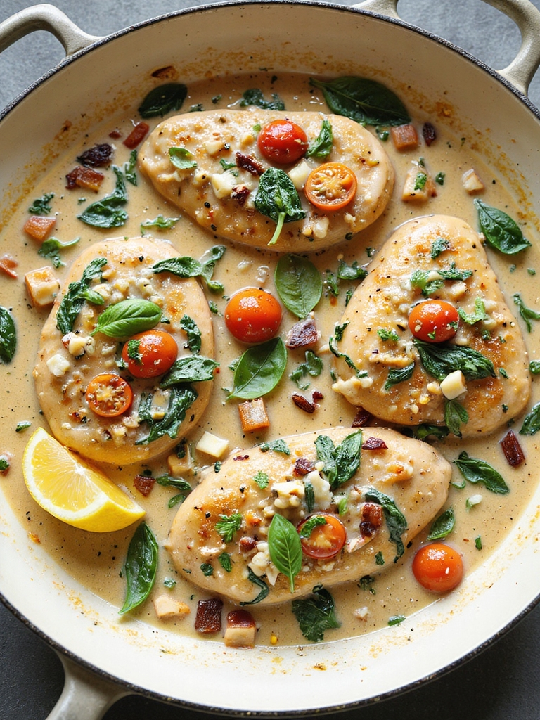 creamy lemon tuscan chicken