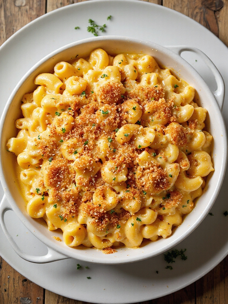 creamy mac and crispy top