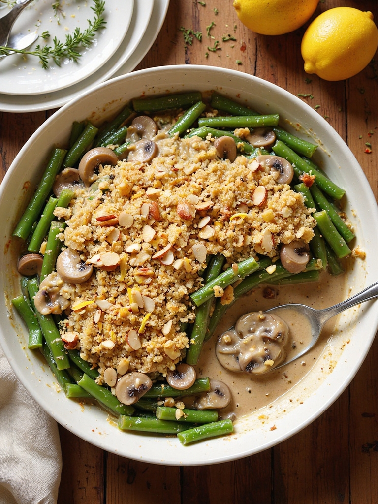 creamy mushroom green bean casserole