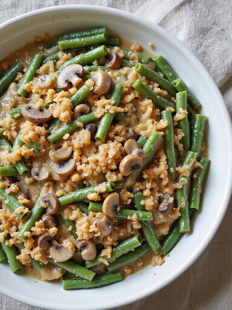 creamy mushroom green bean casserole