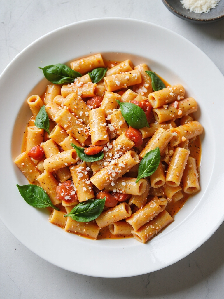 creamy one pot basil penne