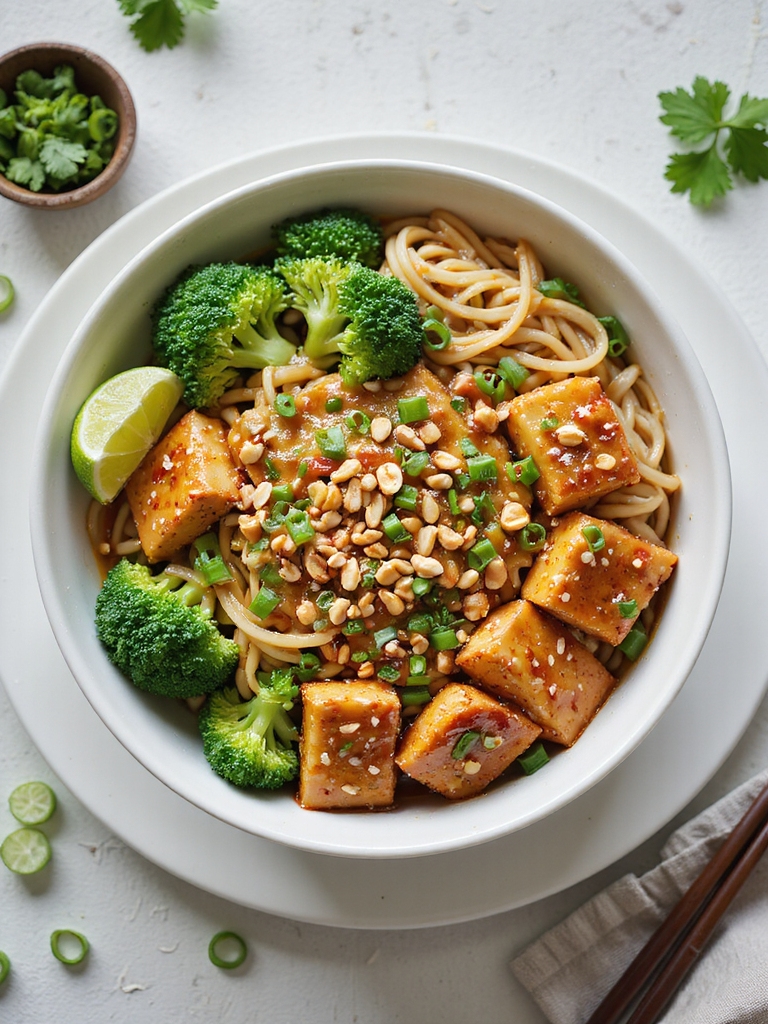 creamy peanut soba noodles