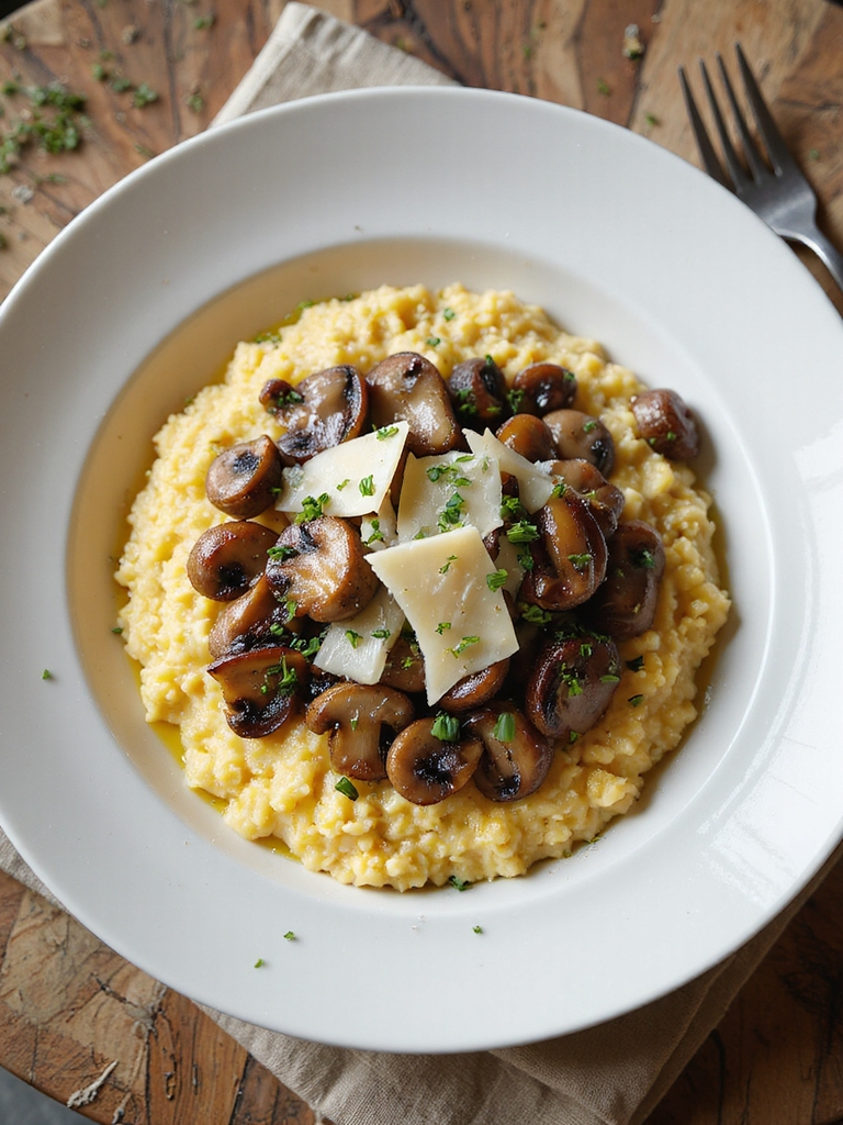 creamy polenta with golden crust