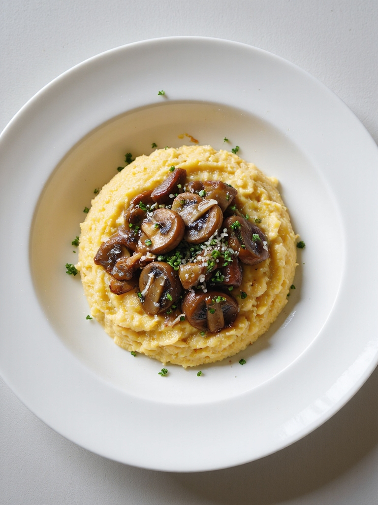 creamy polenta with mushroom rag