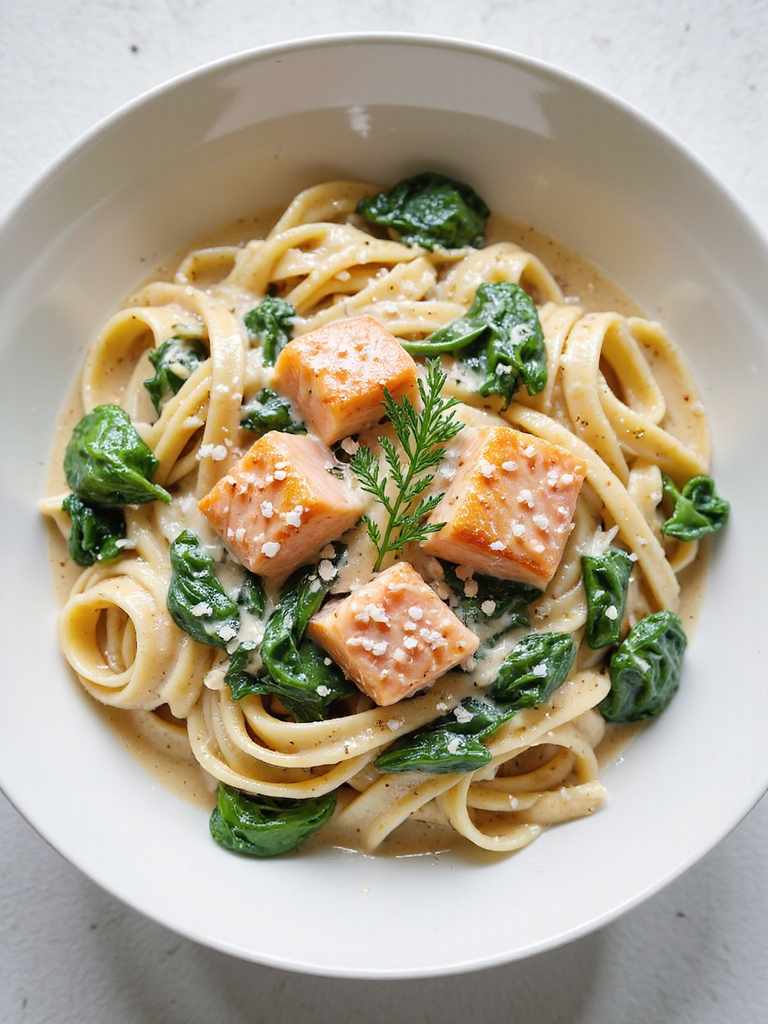 creamy pregnancy safe salmon pasta