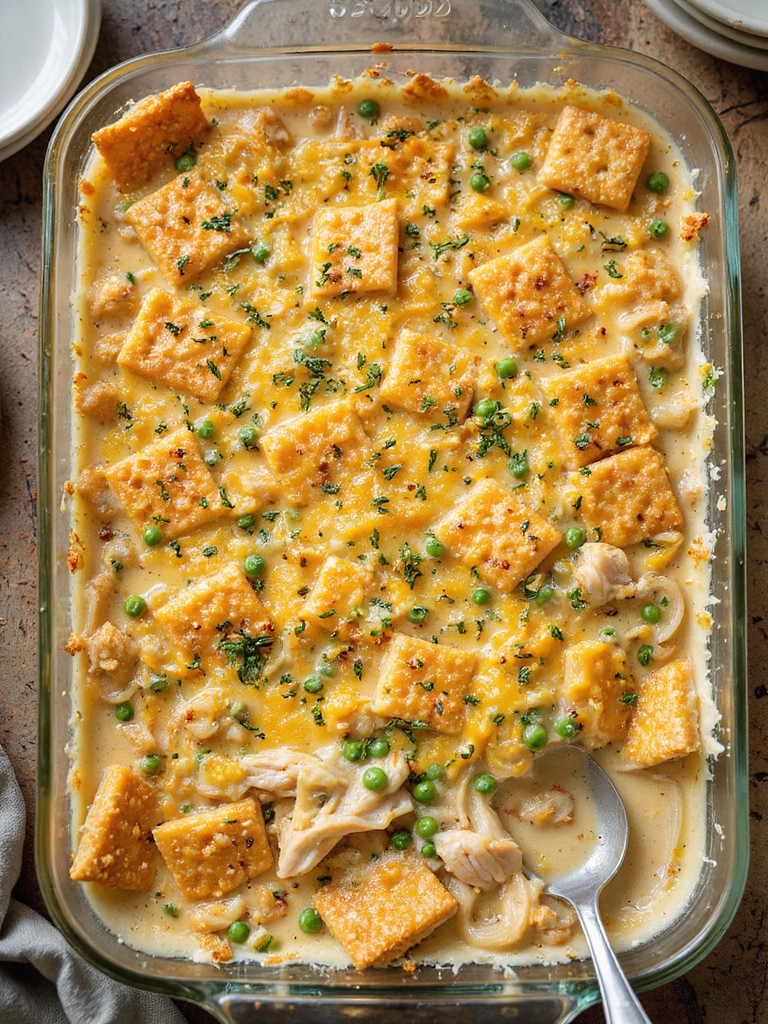 creamy ritz topped chicken casserole