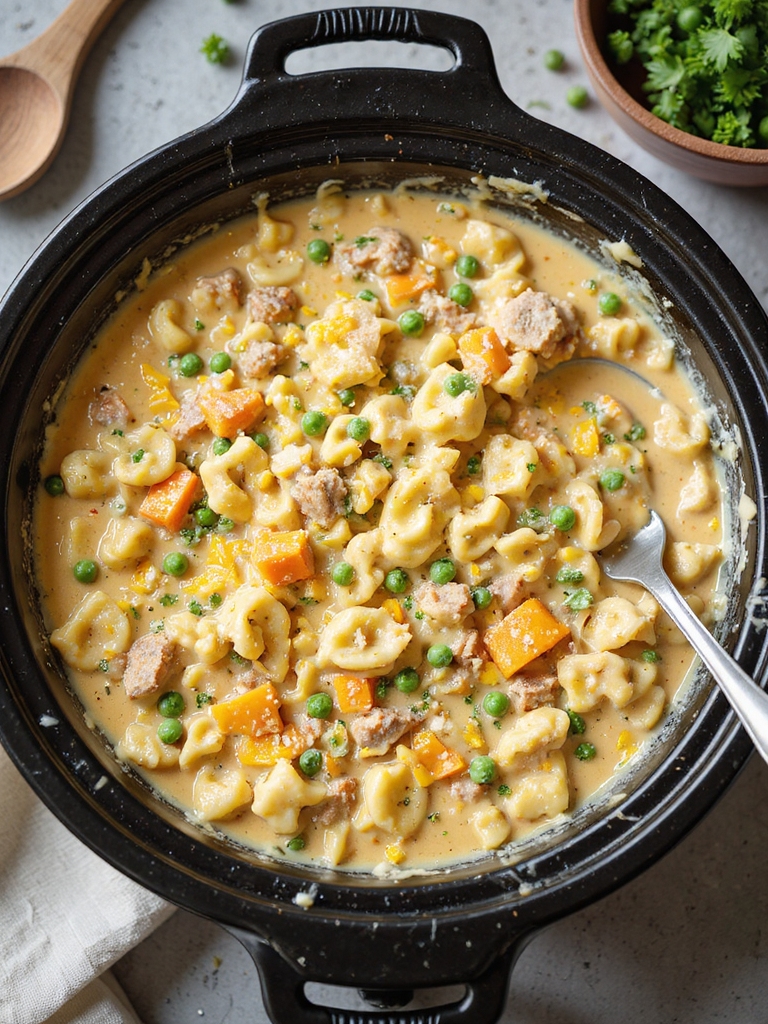 creamy slow cooker turkey casserole