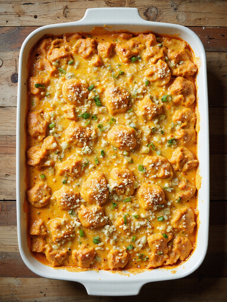 creamy spicy shredded chicken casserole