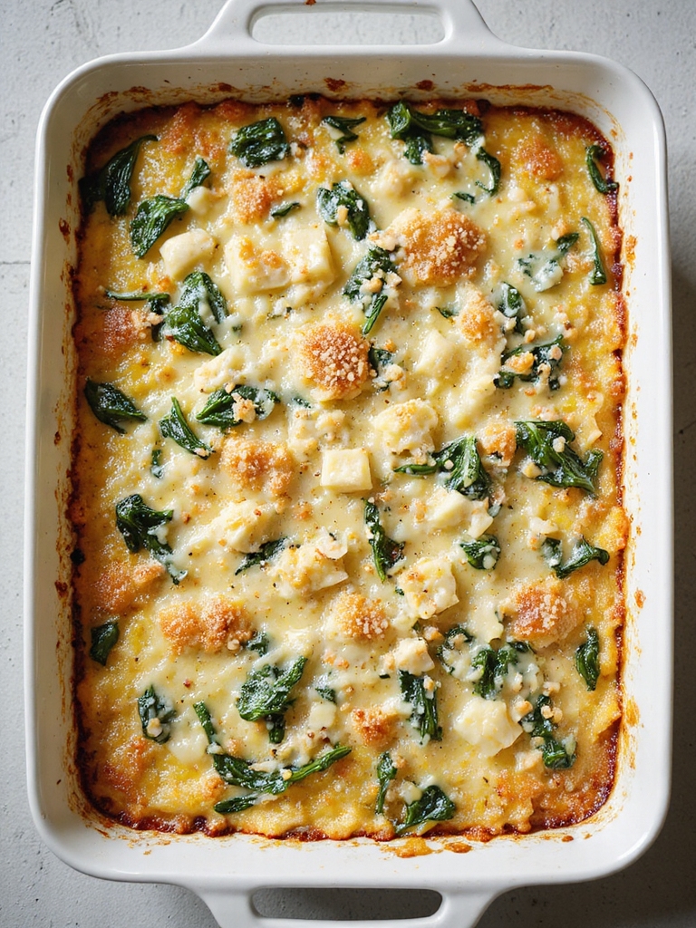 creamy spinach ricotta casserole