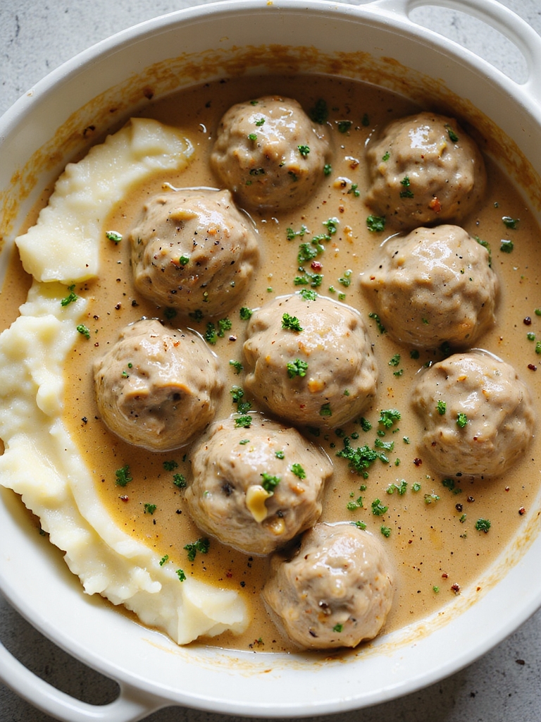 creamy swedish meatball casserole