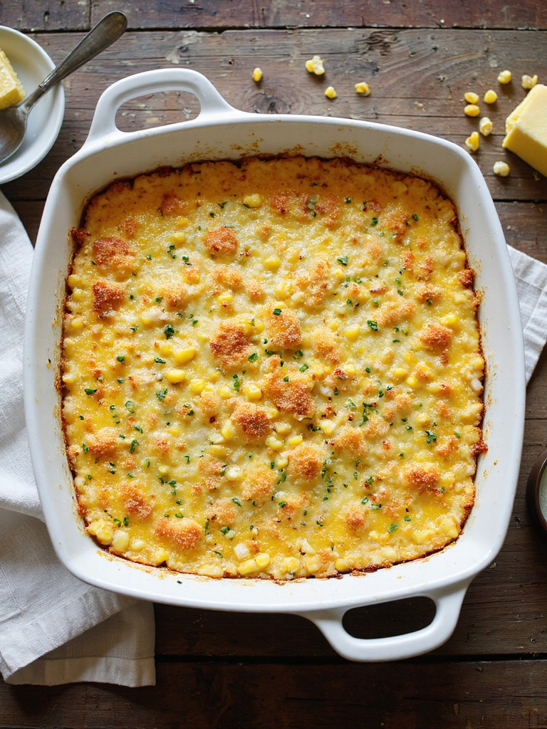 creamy tangy sweet corn bake