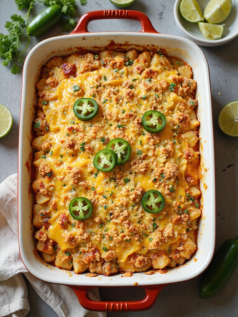 creamy tex mex twice baked casserole