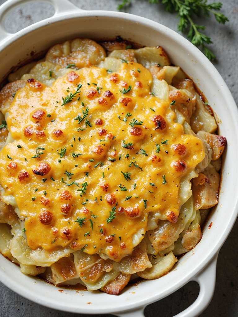 creamy thyme potato cabbage hotpot