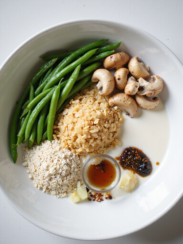 creamy vegan green bean casserole