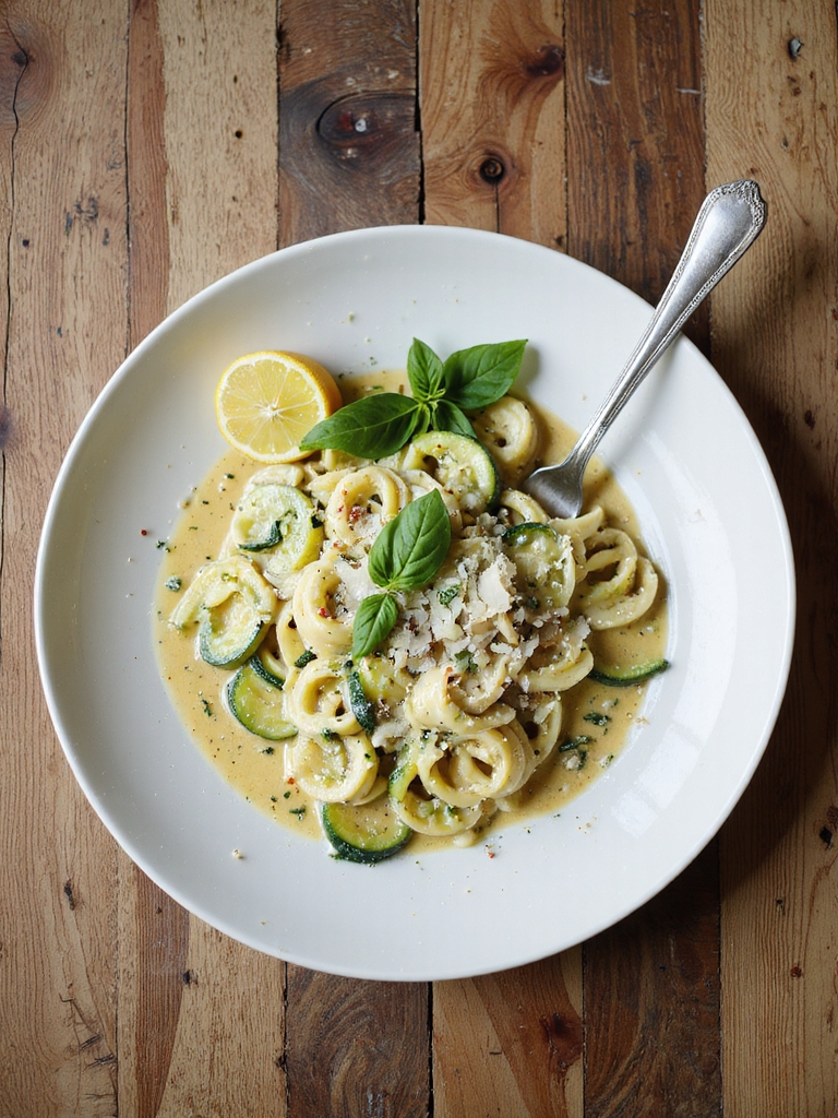 creamy zucchini basil pasta