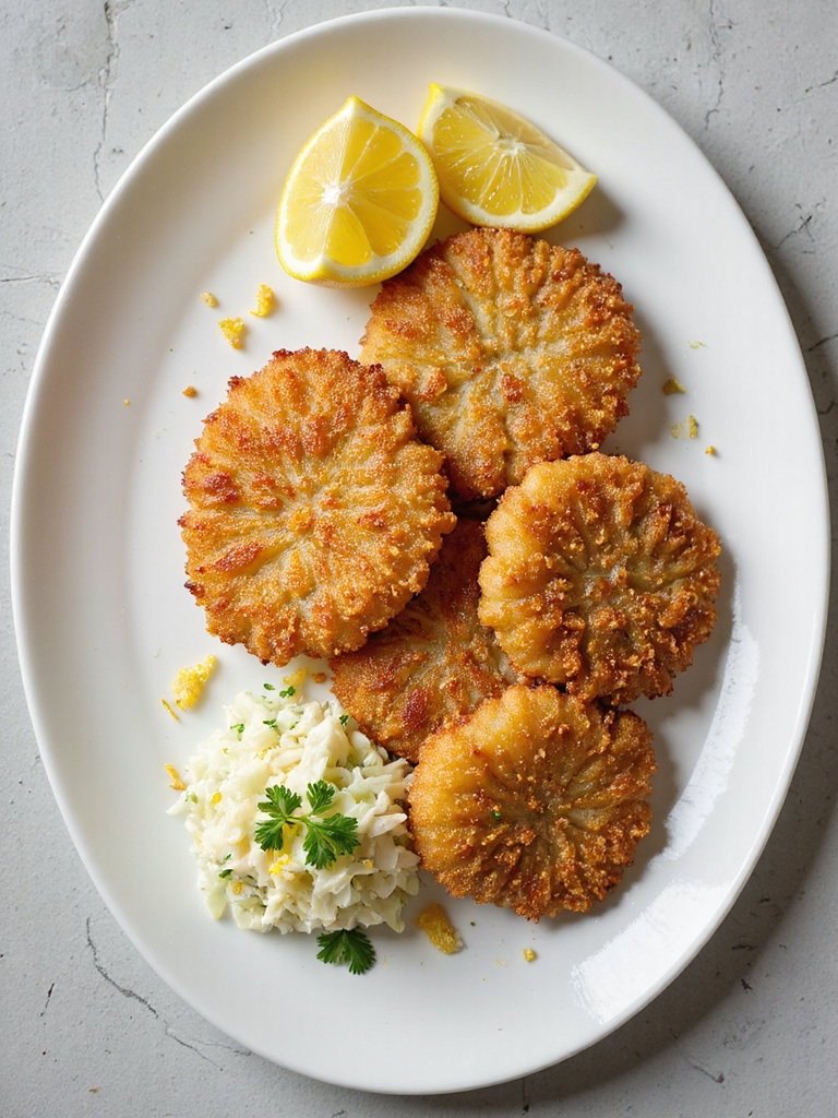 crispy baked pork schnitzel