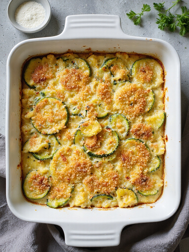 crispy panko zucchini casserole