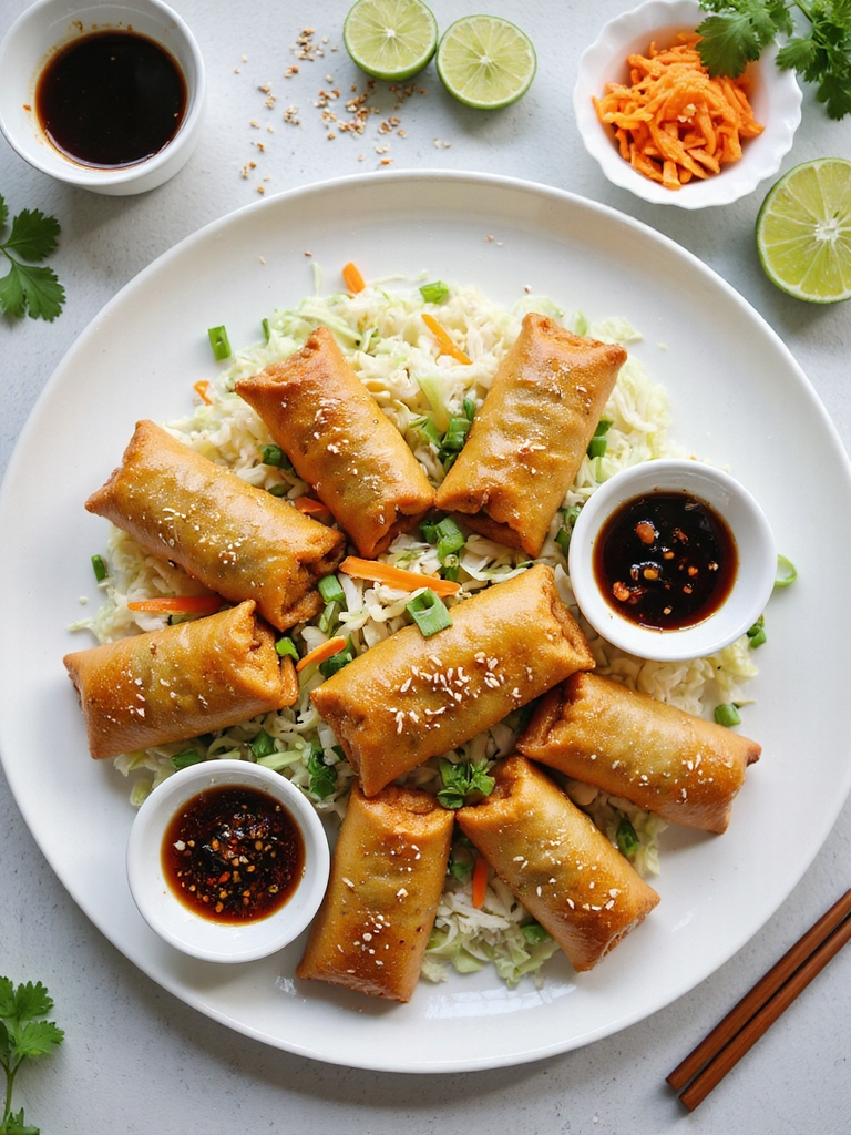 crispy pork egg rolls
