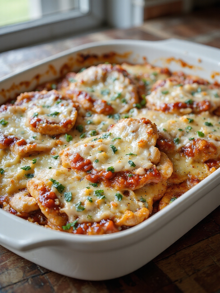 crispy saucy baked chicken casserole