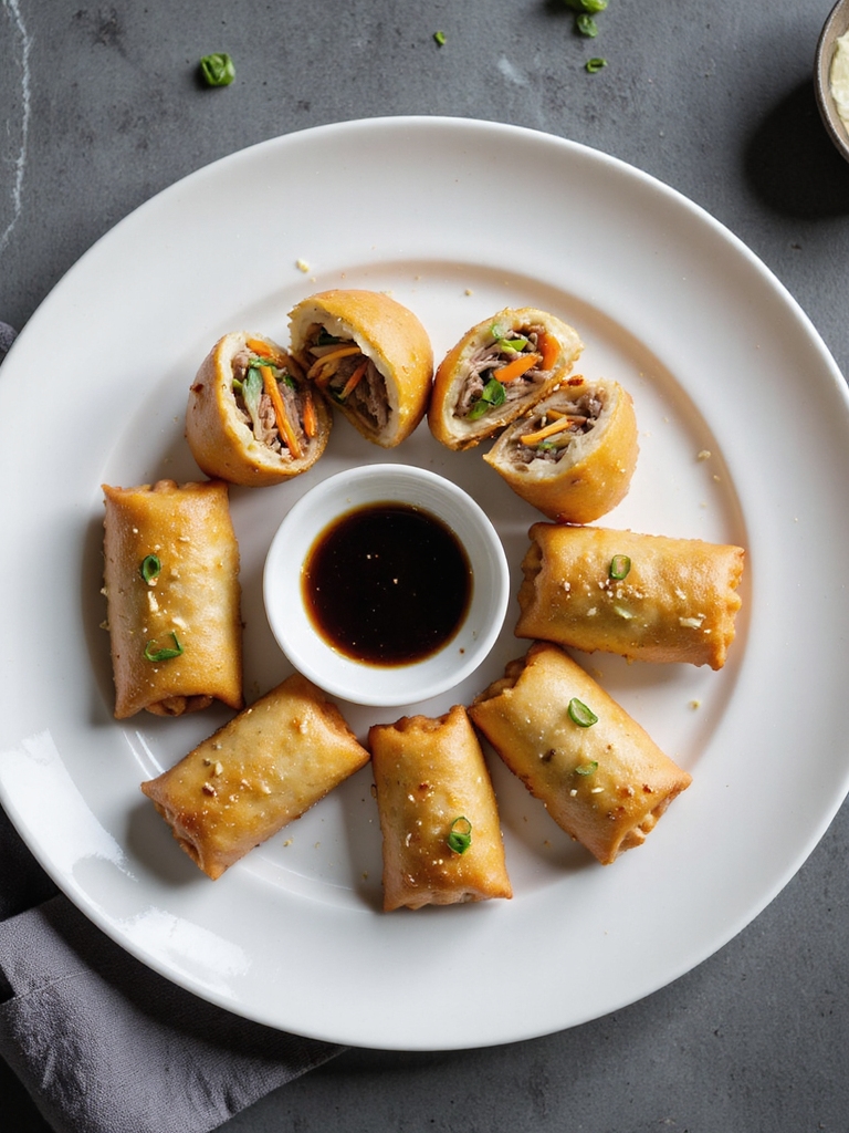 crispy seasoned pork eggrolls