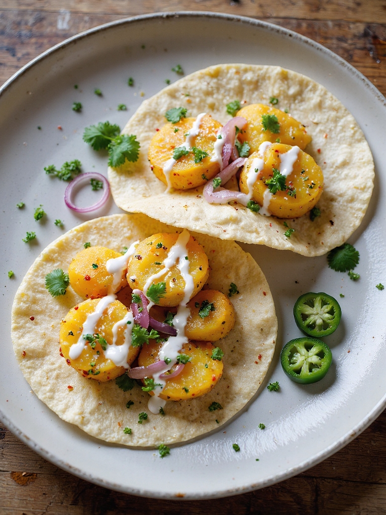 crispy smashed potato tacos
