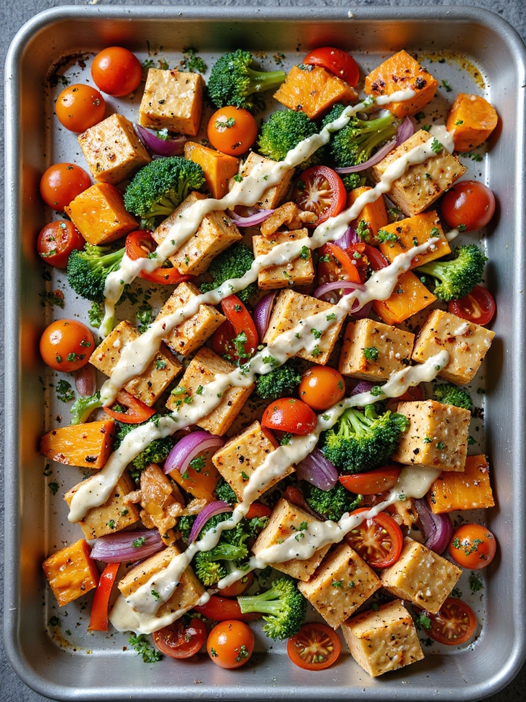 crispy tofu roasted vegetables