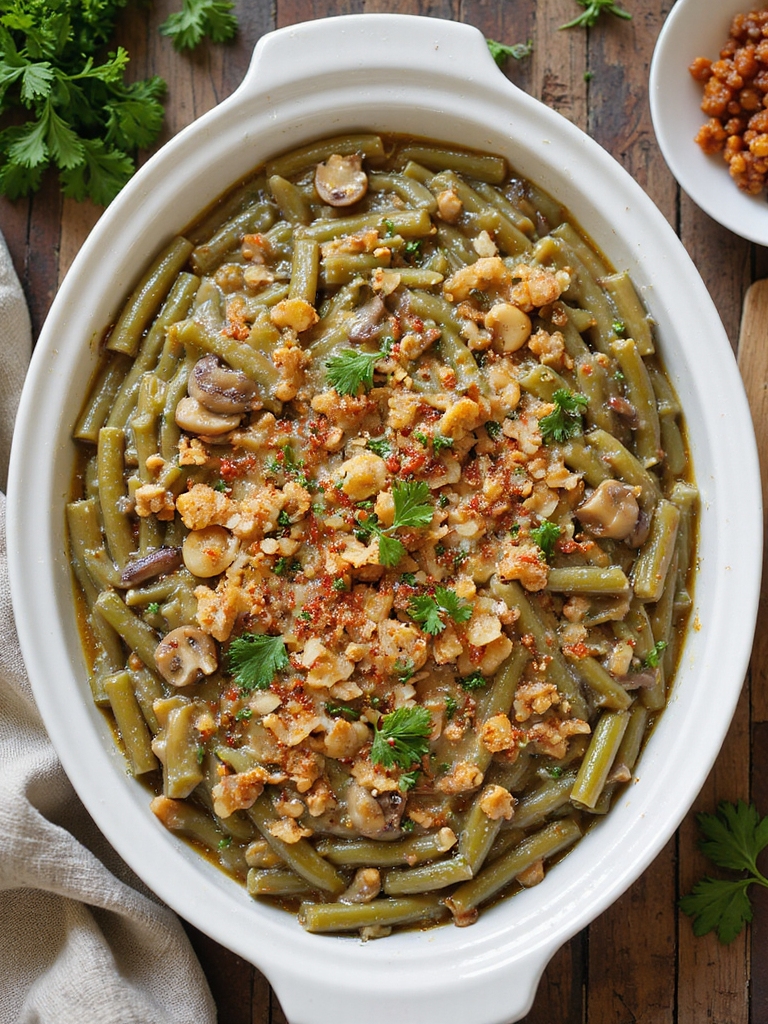 crockpot creamy mushroom greenbeans