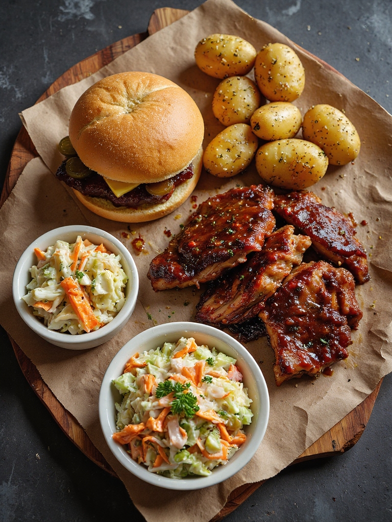 crockpot ribs with sides