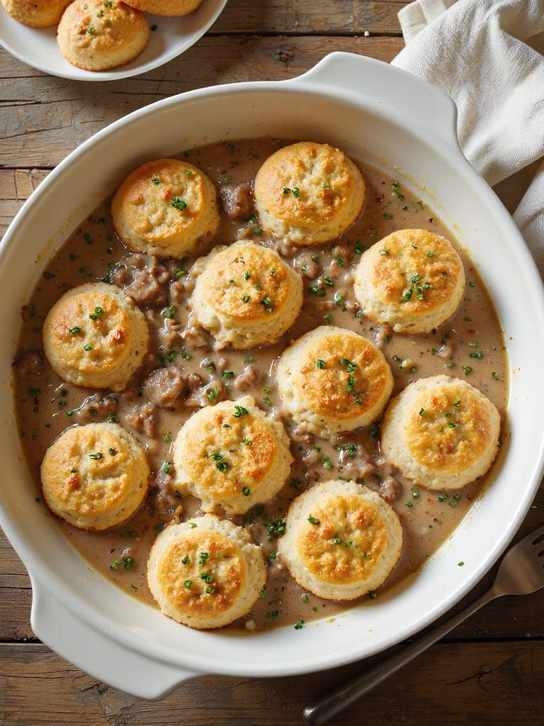crockpot sausage gravy biscuits