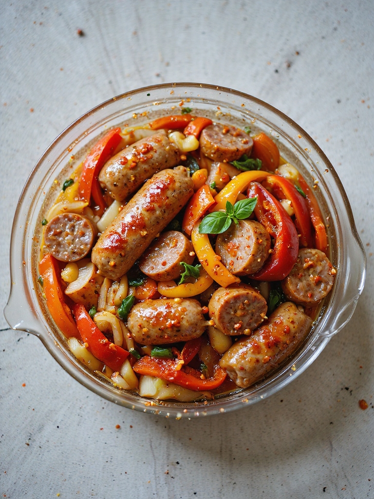 crockpot sausage peppers freezer ready