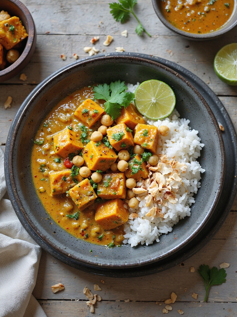 curried pumpkin chickpea coconut