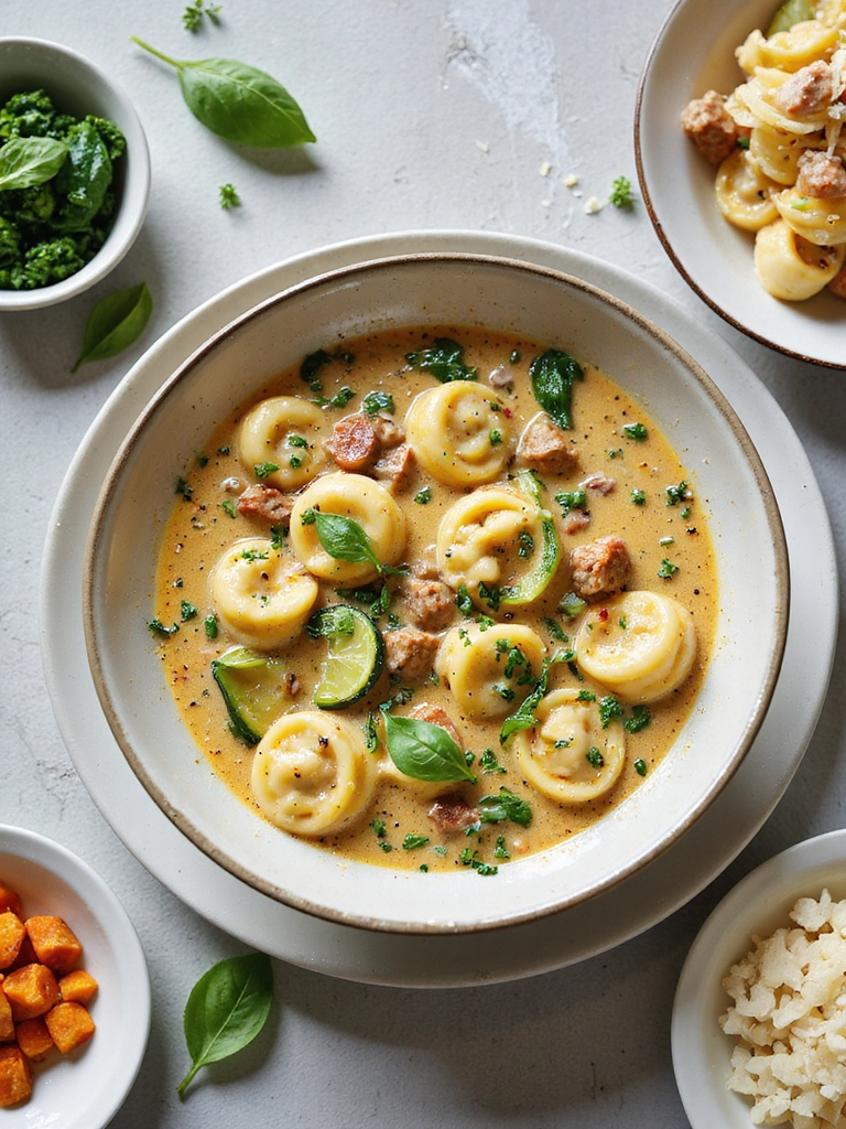 customizable creamy tortellini soup