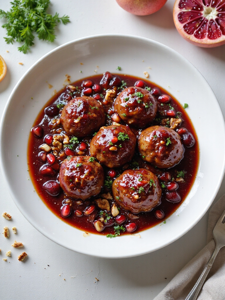 festive cranberry pomegranate slow cooker meatballs