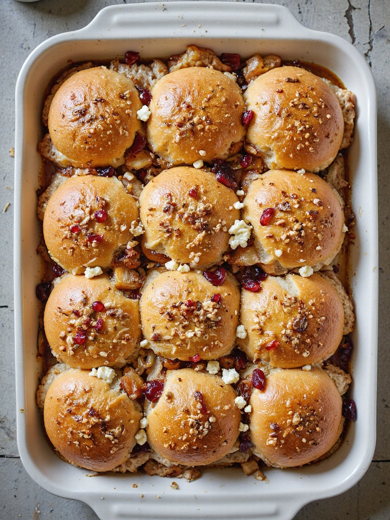 festive turkey cranberry sliders